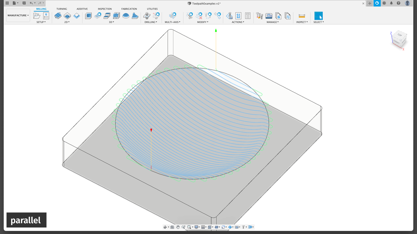 Fusion360 parallel toolpath