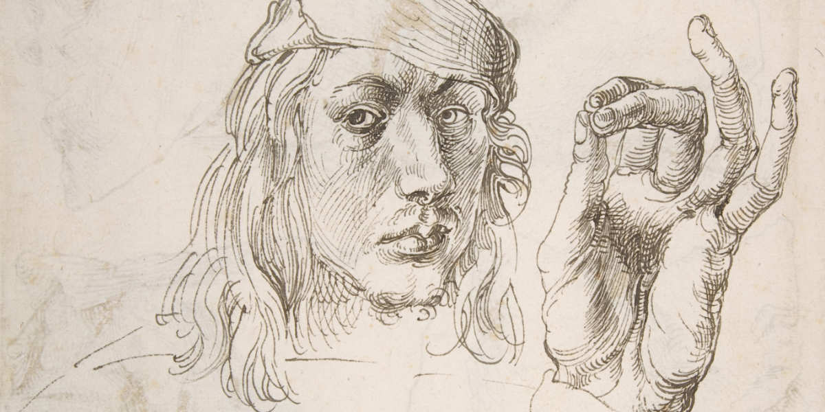 Study of a Hand and a Pillow - Albrecht Dürer