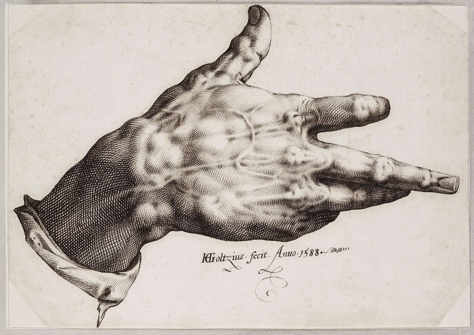 Goltzius's right hand - Hendrick Goltzius