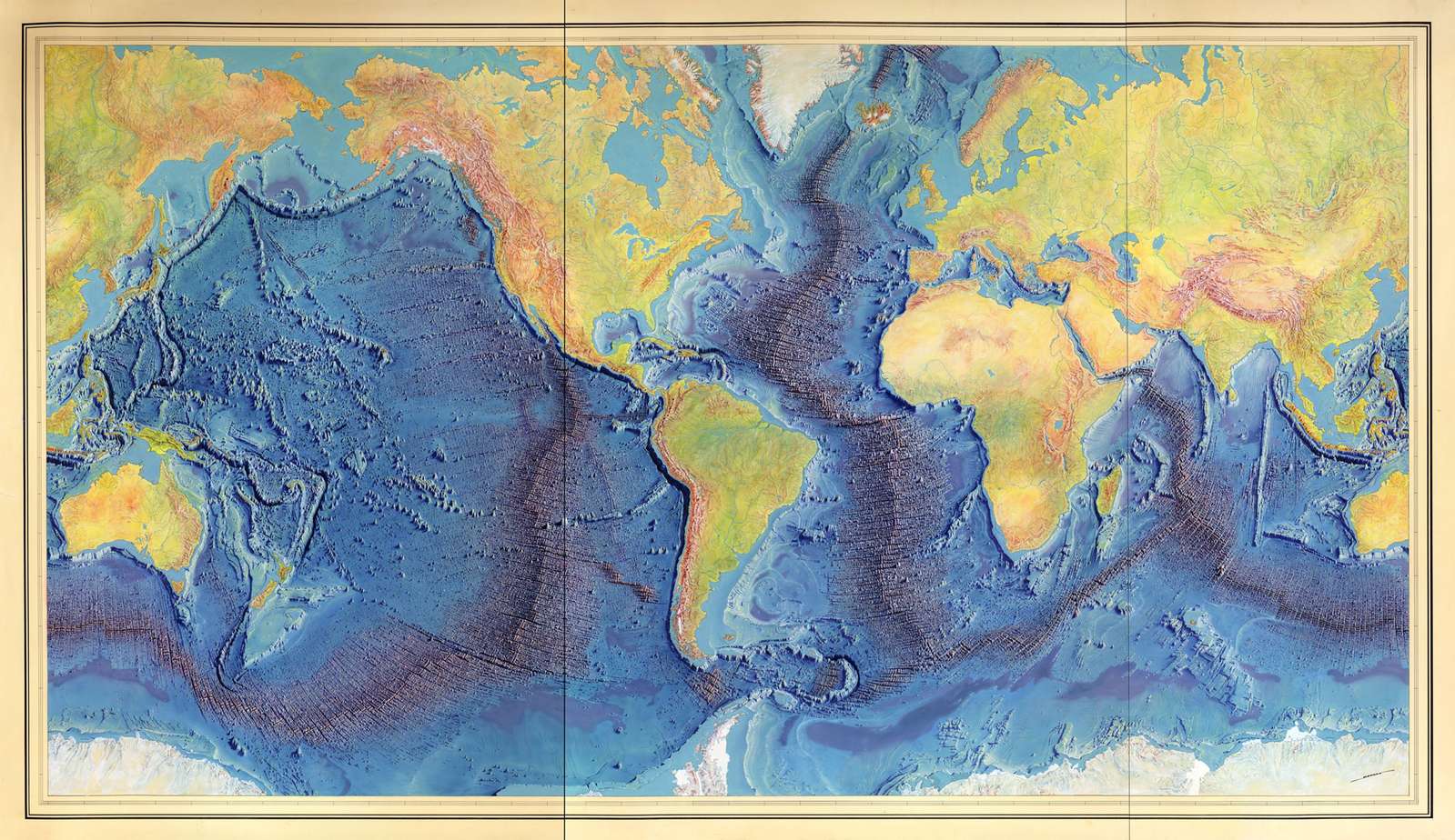 Heezen-Tharp Bathymetry map